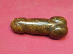 Ancient serpentine stone hand carved symbol of fertility