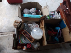 A Large Job lot of 4 Boxes of Odds and Ends.