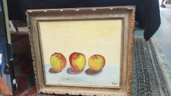 A Lovely Oil Painting of 3 Oranges on Gilt Framed. 65x60 Cm. 