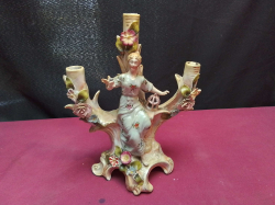 A 3 Candle Figural 19th Century Figure. W.18 H.22 Cm.