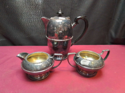 3 Pieces Silver Plate Coffee Set.