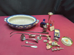A Tureen W.18 L.30 H.7 Cm. with Many Small items.
