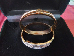 Two Beautiful fashion gold plated bracelets (Size 17)