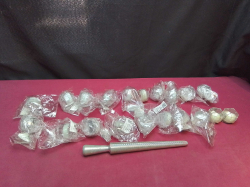 20 Clear Plastic ring Cases and a aluminum Ring sizer. 