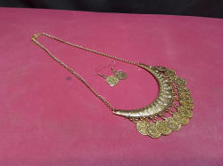 Bohemian Gypsy Ethnic Tribal Choker Necklace, with Statement Coin’s.