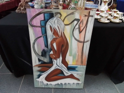 A Lovely Oil Painting of Naked Lady 60x90 Cm.