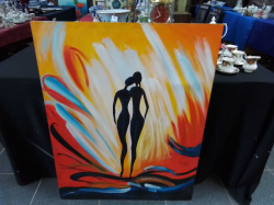 A Lovely Oil Painting of A Lover Couple 100x80 Cm.