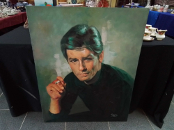 A Lovely Oil Painting of Alan Delon 100x80 Cm.