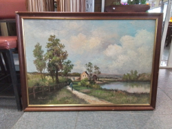 A Lovely Oil Painting of Landscape Garden Scen 72x100 Cm.