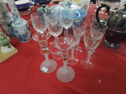 6 Good Air Twist Stein  Slewy Glasses and 2 Similar.