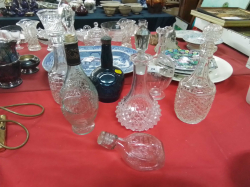 7 Various Glass Decanters.