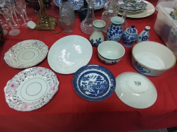 A Quantity of China items including old Lustre Plates and other items.