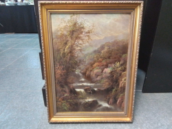 A Nice Oil on Canvas Landscape Scene. 47x62 Cm. 