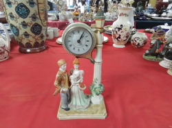 A Pretty Resin Clock (need a new battery) W.17 H.34 Cm.