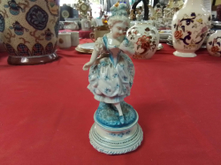 A 19th Century Dresden Figure Possibly by  Conta & Boehme. W.9 H.20 Cm.