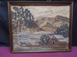 An Oil on Board of A Scandinavian  Barn. 32X40 Cm.