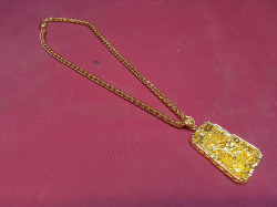 Gold Plated Rope Chain with Pendent. 