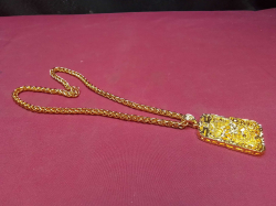 Gold Plated Rope Chain with Pendent. 