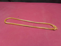 Gold Plated 4 Pillar 22-inch Gents Dragon Headed Necklace. 