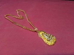 Gold Plated Rope Chain with Pendent. 