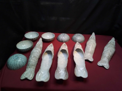 6 Lobster Serving Dishes and 6 water Bowls.