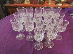 17 Crystal Glasses.