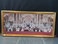 A King Rama 9 Royal Framed  Picture. 50x100 Cm.