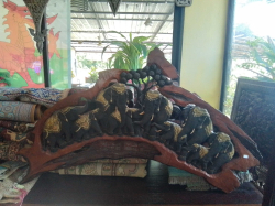 A Lovely Wooden Wall Hanging Carving of 9 Elephants. 86x150 Cm.