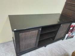 A Thai Style TV unit 2 Cupboards and 2 Shelves.W.172 D.63 H.85 Cm.
