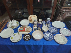 39 Pieces of China items including old Lustre Plates and other items.