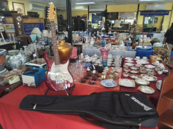 A Peavey Rapter Plus Electric Guitar with Stand and Case.