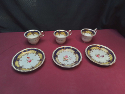 Very rare English C,1825-1830 
HR Daniel very fine hand painted tea cups saucers  6  pieces 
sold as seen