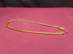 Gold Plated 4 Pillar 22-inch Gents Dragon Headed Necklace.
