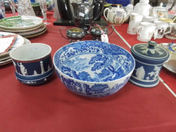 A Round Spode Italian Pattern Bowl W.22 H.16 Cm.( Small chip) and 2 Wedgwood Bowls.