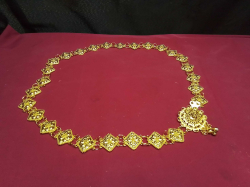 Thai Gold-Plated Vintage Style Wedding dress Flower Adjustable Belt. 