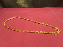 Gold Plated 24inch Dragon Headed Heavy Rope Chain. 
