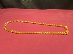 Gold Plated 24inch Dragon Headed Heavy Rope Chain.