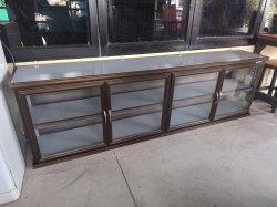 A Kitchen Glass & Aluminum Cabinet . D.34 L.198 H.60 Cm.