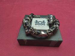 A 925 Rebeligion True Silver Bikers Bangle Mounted on A Leather Strap. The original Since 1976,total weight 8 grams