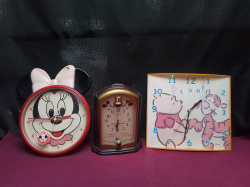 A Vintage Early Collection of 3 Walt Disney Clock’s all working. 