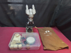 A Microscope with accessories from Soviet Union 