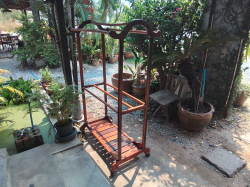 An Old Wooden Cloths Rack. W.60 L.102 H.173 Cm.