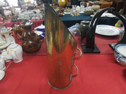 A Brass Umbrella or Stick Stand. W. 17 H.54 Cm.