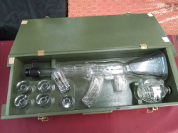 A Wooden of Vodka Set in the Wooden box.