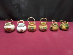 6 Assorted handled vessels all oriental