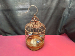 An Old original bird cage. W.20 H.40 Cm.