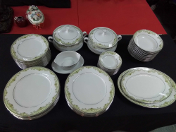 A Lovely Noritaki  12 Piece Dinner Service Raleigh 2487 in good condition ( 1 A/F) all total 50 Pieces.