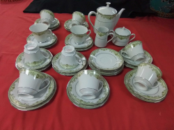A Noritaki Raleigh  Pattern No.2487 Tea Set include  Trios and Tea Pot in good condition. (37 Pieces)