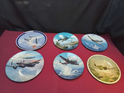 6 Pieces of Collection Plates. W.21 Cm.