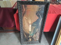 An Abstract Oil on Board with a nice frame 48x97 Cm.